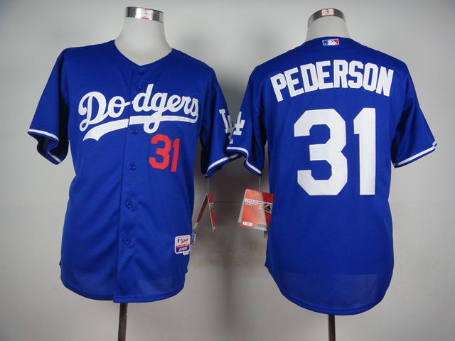 Men Los Angeles Dodgers #31 Pederson Blue MLB Jerseys